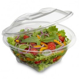 Envase ensalada con tapa transparente